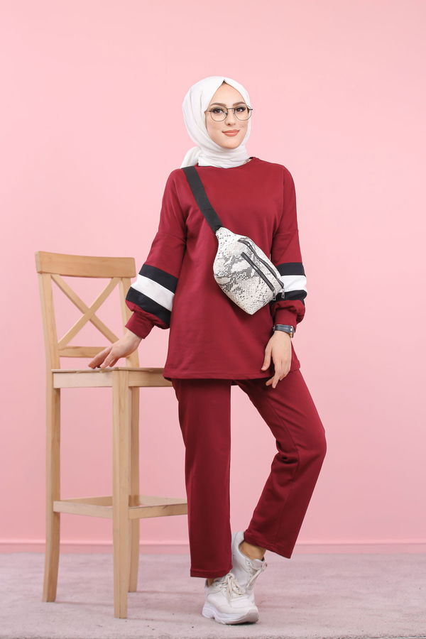 1362 TUNİK PANTOLON Bordo - 1362