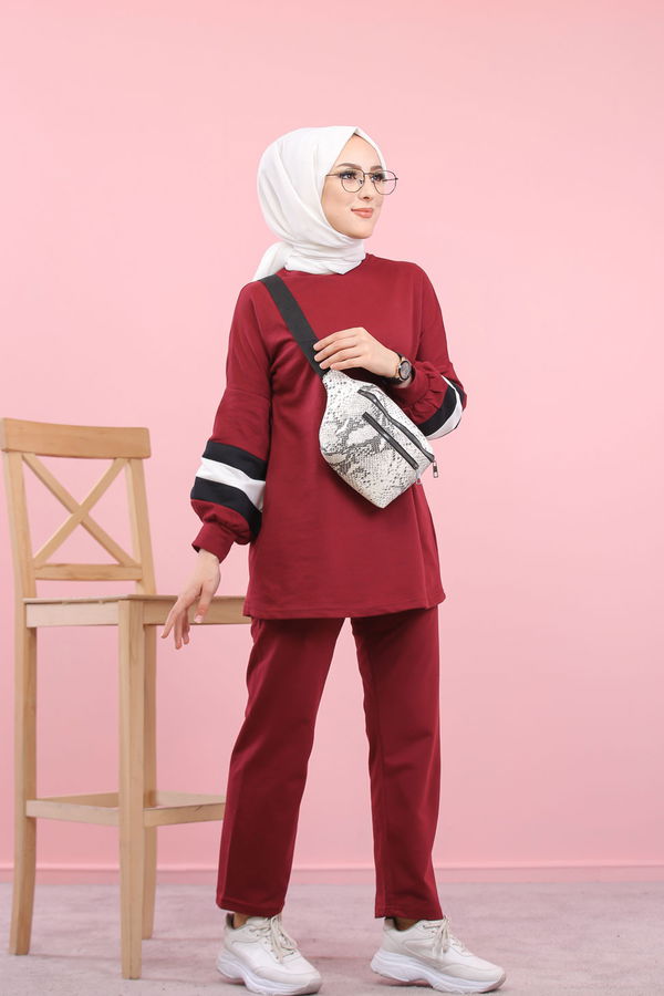 1362 TUNİK PANTOLON Bordo - 1362