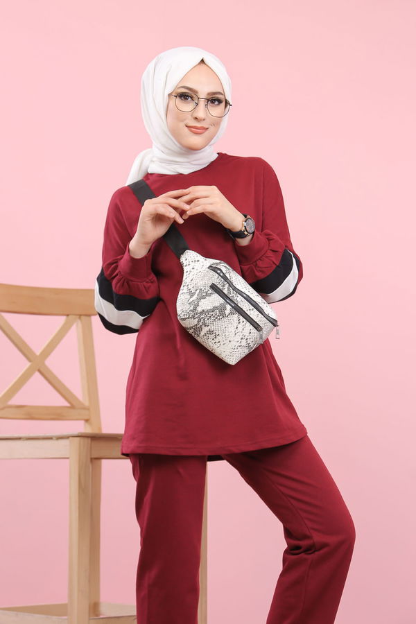 1362 TUNİK PANTOLON Bordo - 1362
