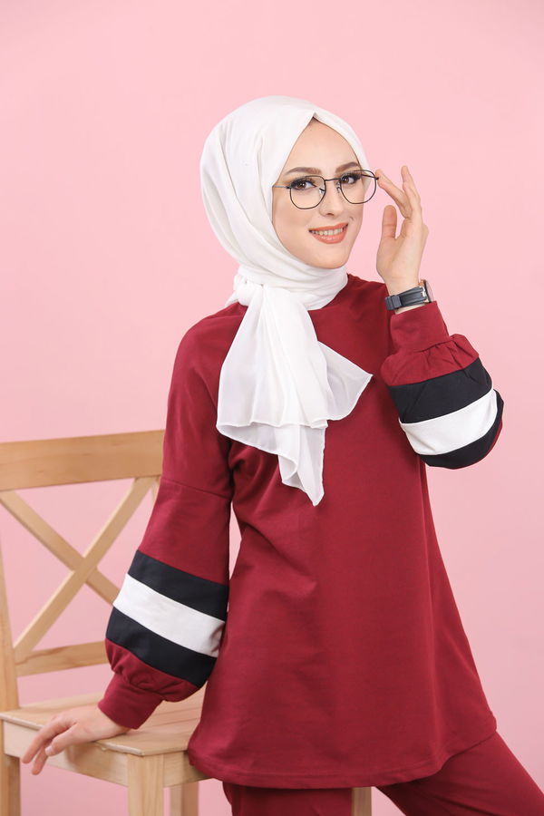 1362 TUNİK PANTOLON Bordo - 1362
