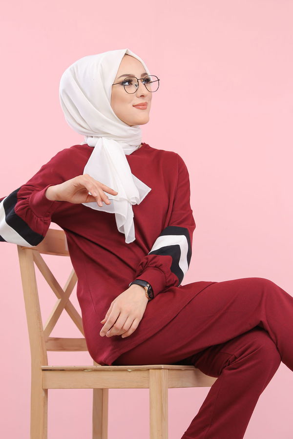 1362 TUNİK PANTOLON Bordo - 1362