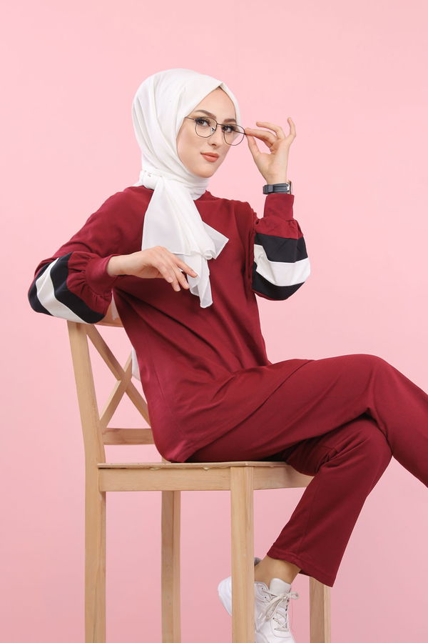 1362 TUNİK PANTOLON Bordo - 1362