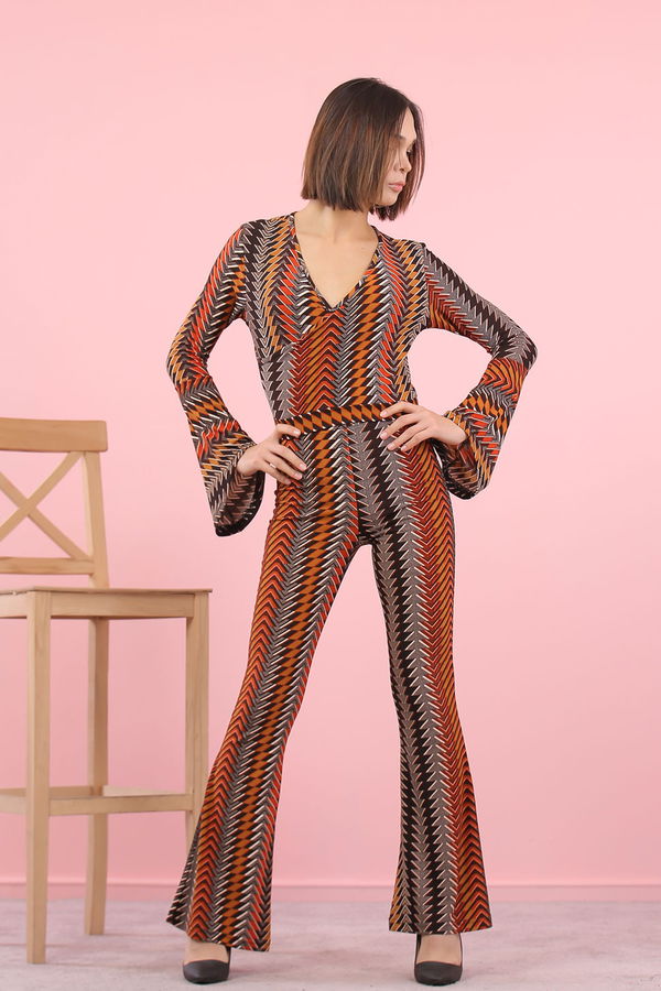 8384 BLUZ PANTOLON Kiremit - 8384