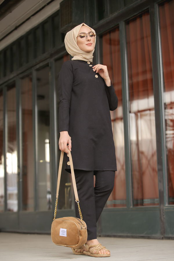 3014 Tunik Pantolon Siyah - 3014 SİYAH