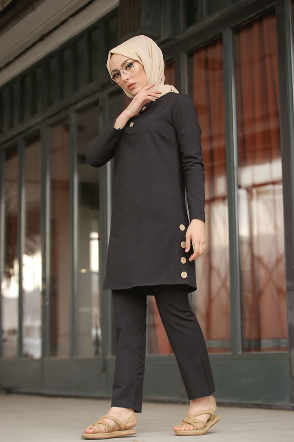 3014 Tunik Pantolon Siyah - 3014 SİYAH