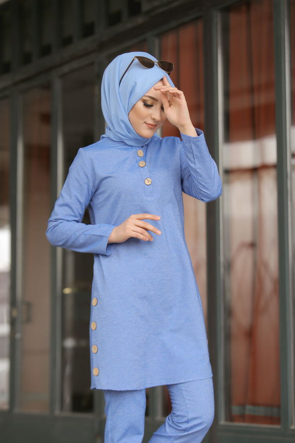 3014 Tunik Pantolon Mavi - 3014