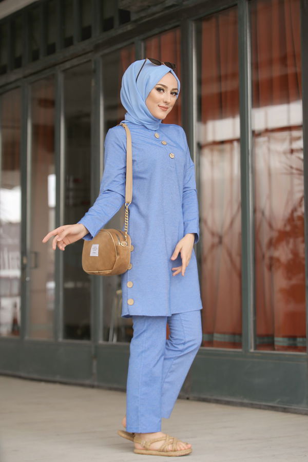 3014 Tunik Pantolon Mavi - 3014