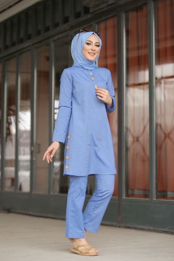 3014 Tunik Pantolon Mavi - 3014