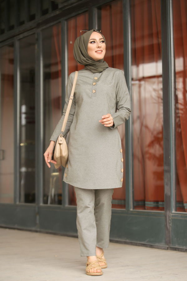 3014 Tunik Pantolon Haki - 3014