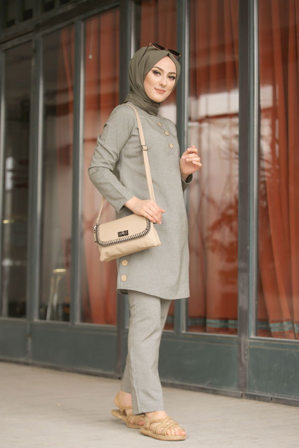 3014 Tunik Pantolon Haki - 3014