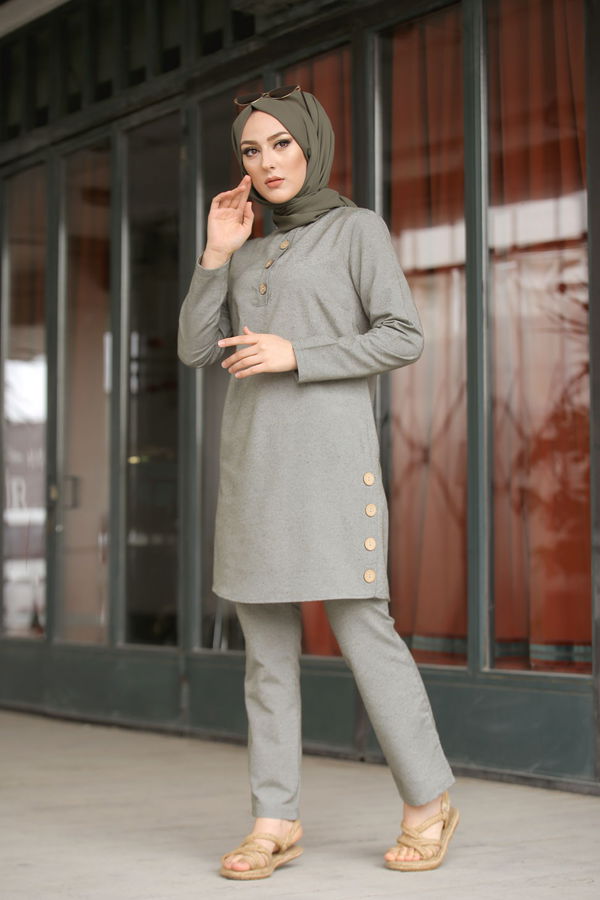 3014 Tunik Pantolon Haki - 3014