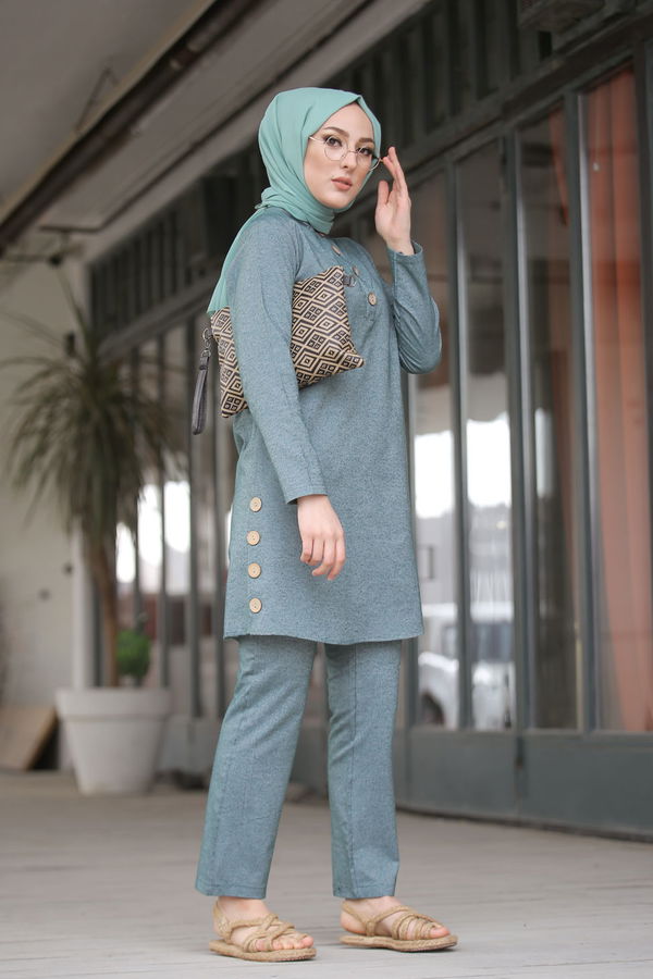 3014 Tunik Pantolon Yeşil - 3014