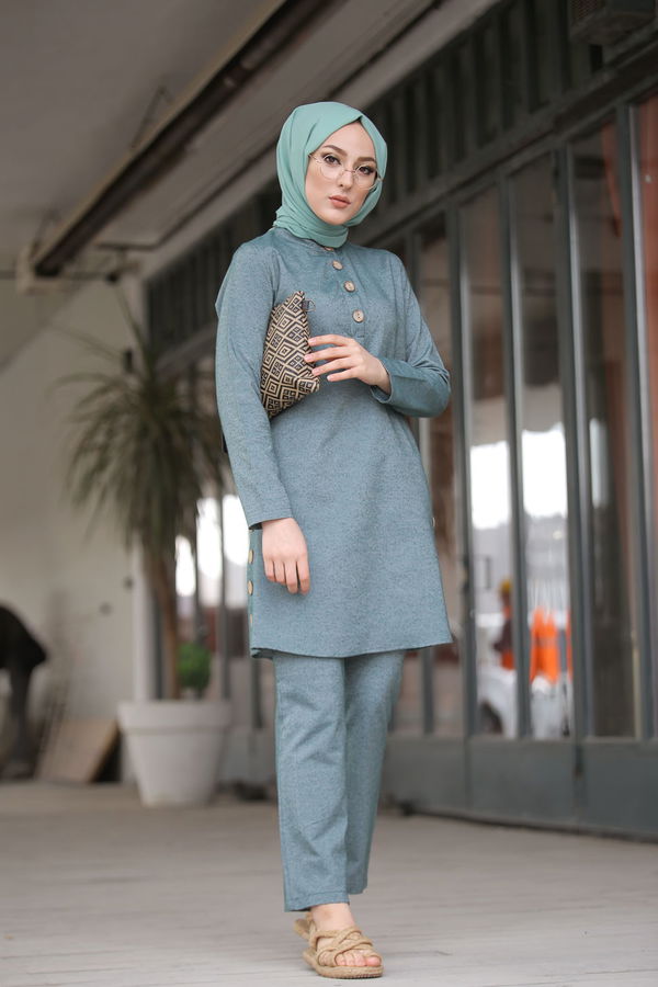 3014 Tunik Pantolon Yeşil - 3014