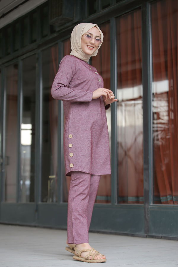 3014 Tunik Pantolon Bordo - 3014