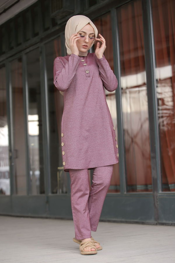 3014 Tunik Pantolon Bordo - 3014
