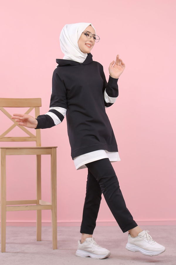 8389 TUNİK PANTOLON Siyah - 8389