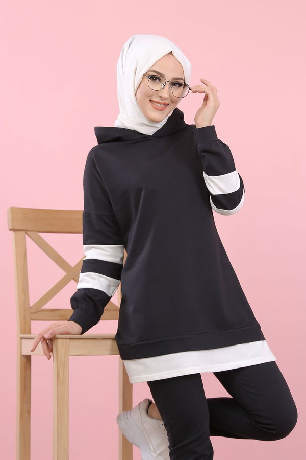 8389 TUNİK PANTOLON Siyah - 8389