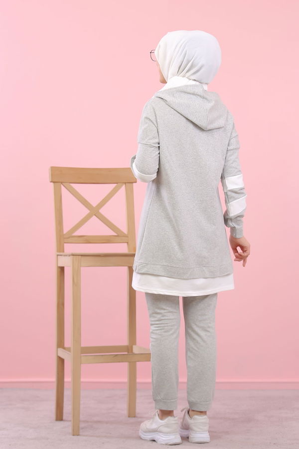 8389 TUNİK PANTOLON Gri - 8389 GRİ