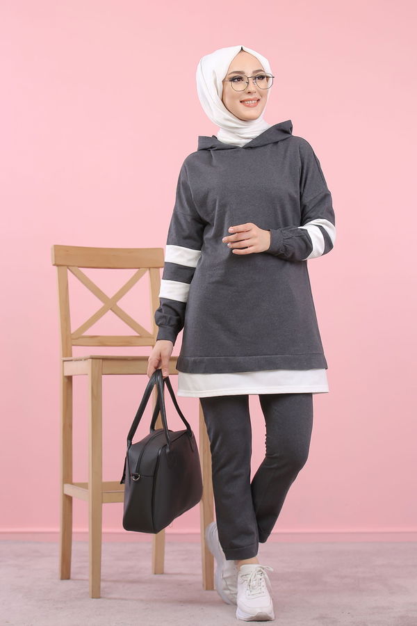 8389 TUNİK PANTOLON Antrasit - 8389