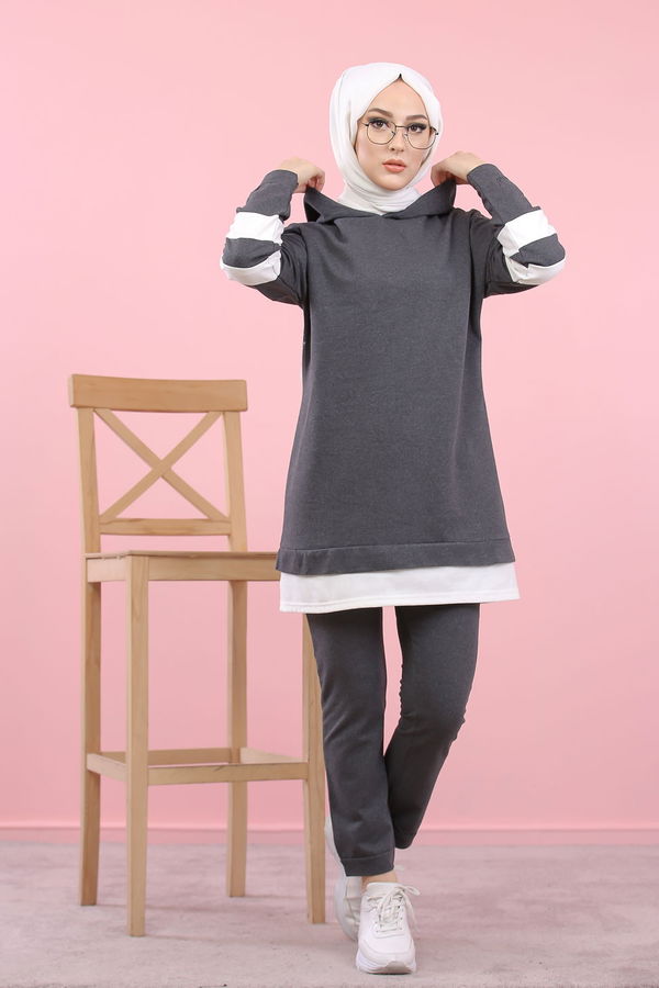 8389 TUNİK PANTOLON Antrasit - 8389