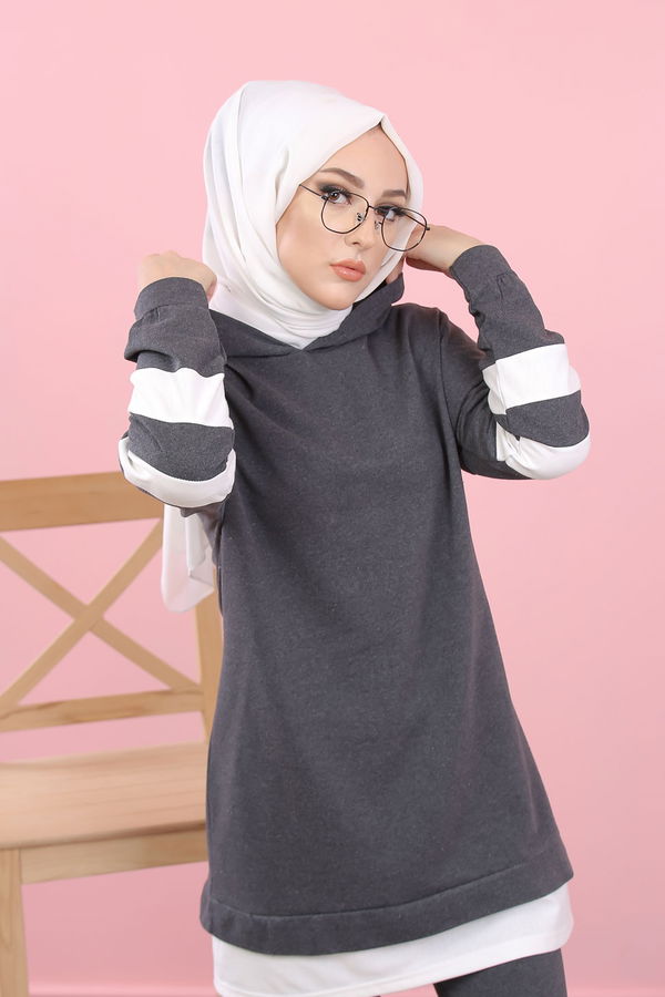 8389 TUNİK PANTOLON Antrasit - 8389