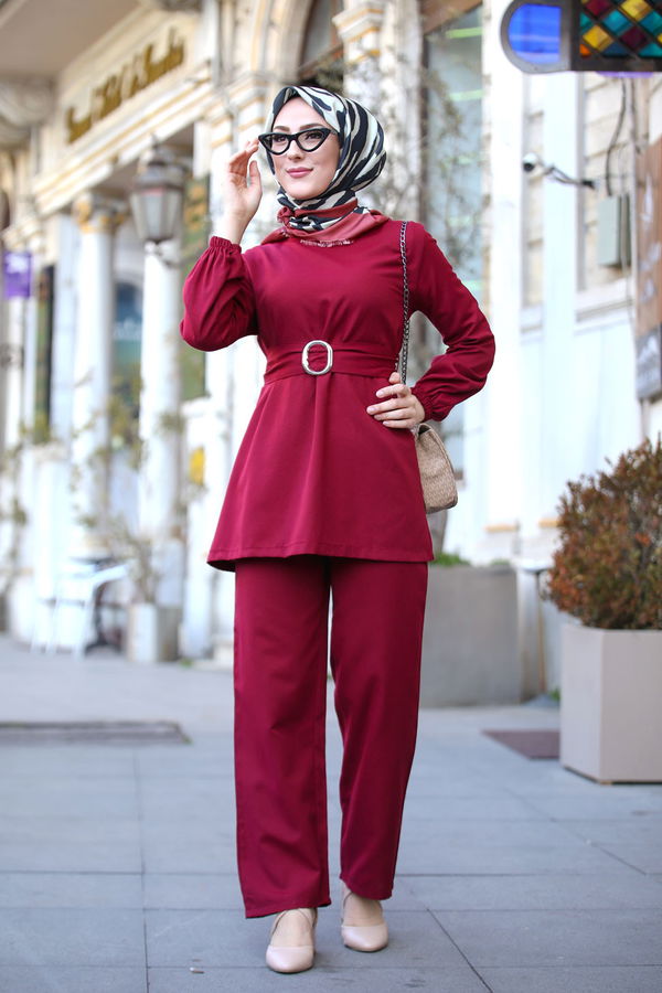 Tunık Pantolon Bordo - 1366