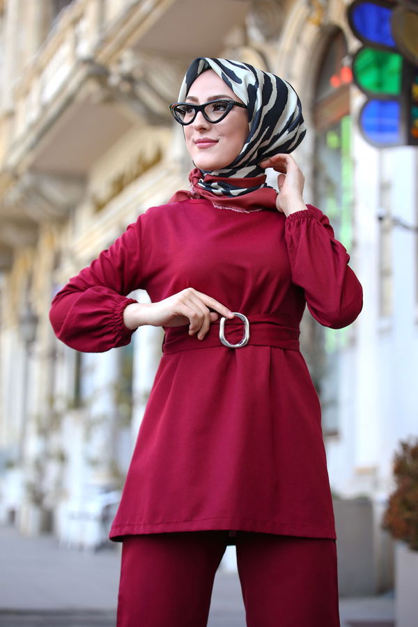 Tunık Pantolon Bordo - 1366