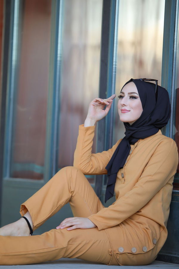 Tunik Pantolon Sarı - 8432 Sarı
