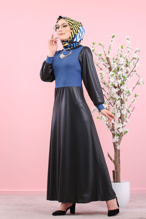 3060 ELBİSE Mavi - 3060 MAVİ