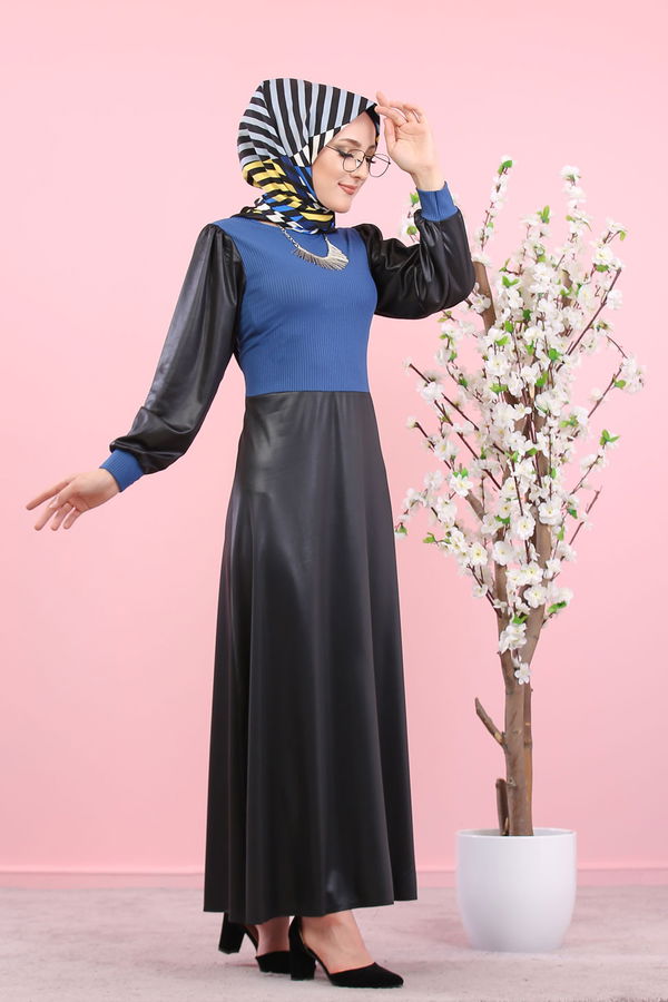 3060 ELBİSE Mavi - 3060 MAVİ