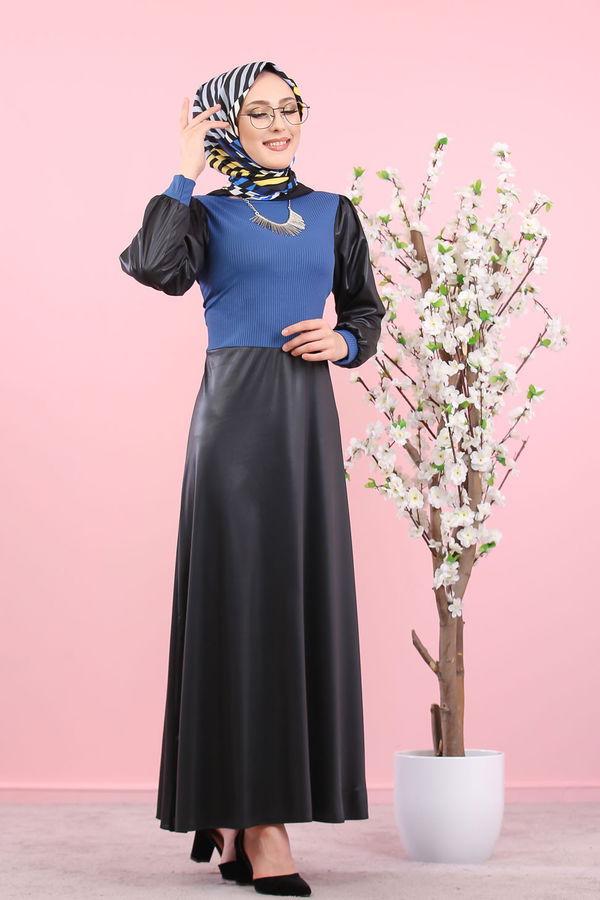 3060 ELBİSE Mavi - 3060 MAVİ