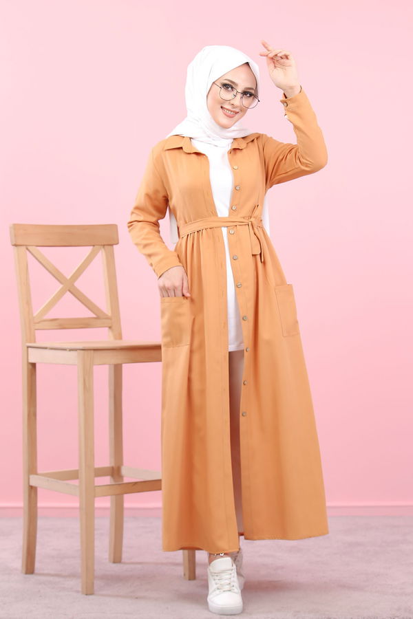8368 ŞAMRE ELBİSE Sarı - 8368