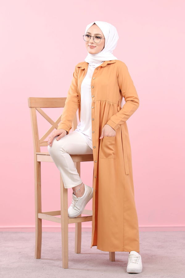 8368 ŞAMRE ELBİSE Sarı - 8368