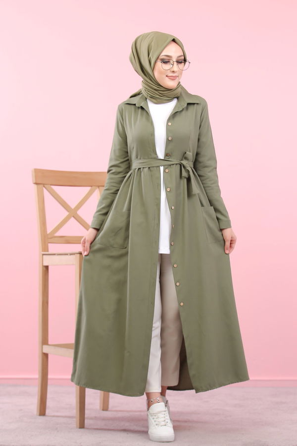 8368 ŞAMRE ELBİSE Haki - 8368 HAKİ