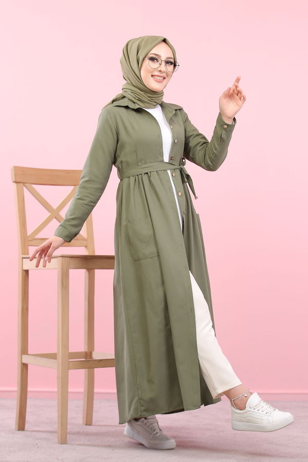 8368 ŞAMRE ELBİSE Haki - 8368 HAKİ