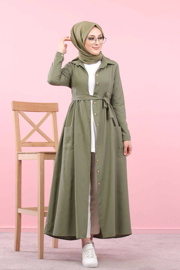 8368 ŞAMRE ELBİSE Haki - 8368 HAKİ