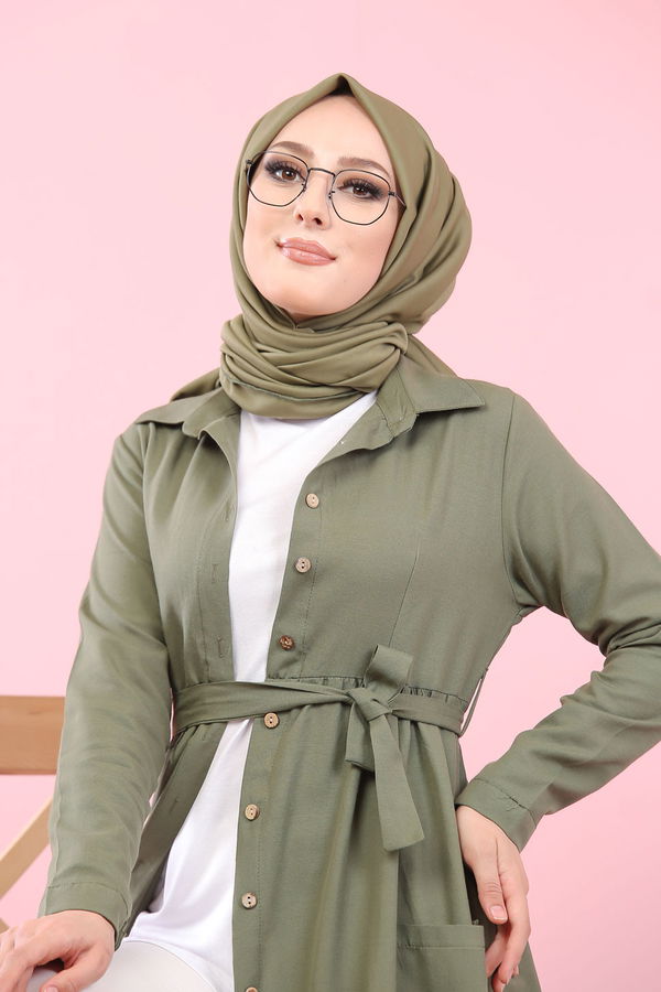 8368 ŞAMRE ELBİSE Haki - 8368 HAKİ