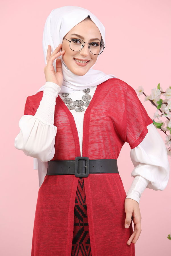 Yelek Etek Kombin Bordo - 8266 Bordo - 8266 BORDO
