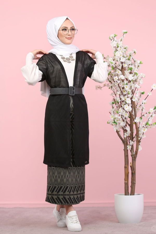 Yelek Etek Kombin Haki - 8266 Haki - 8266