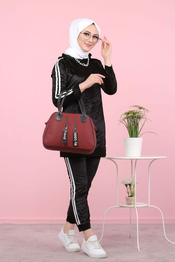 Kadife Tunik Pantolon Siyah  Siyah - 8187