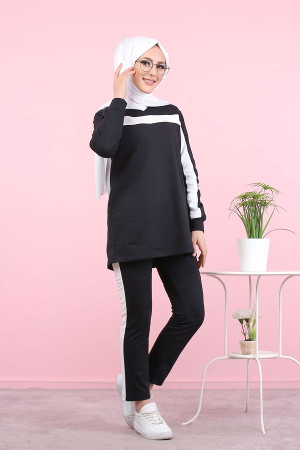 8399 TUNİK PANTOLON Siyah - 8399