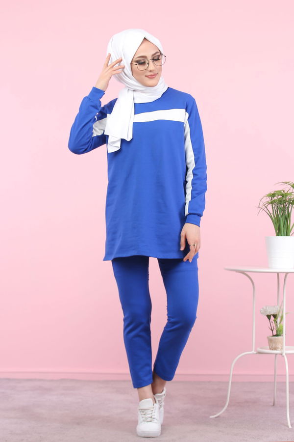 8399 TUNİK PANTOLON Mavi - 8399