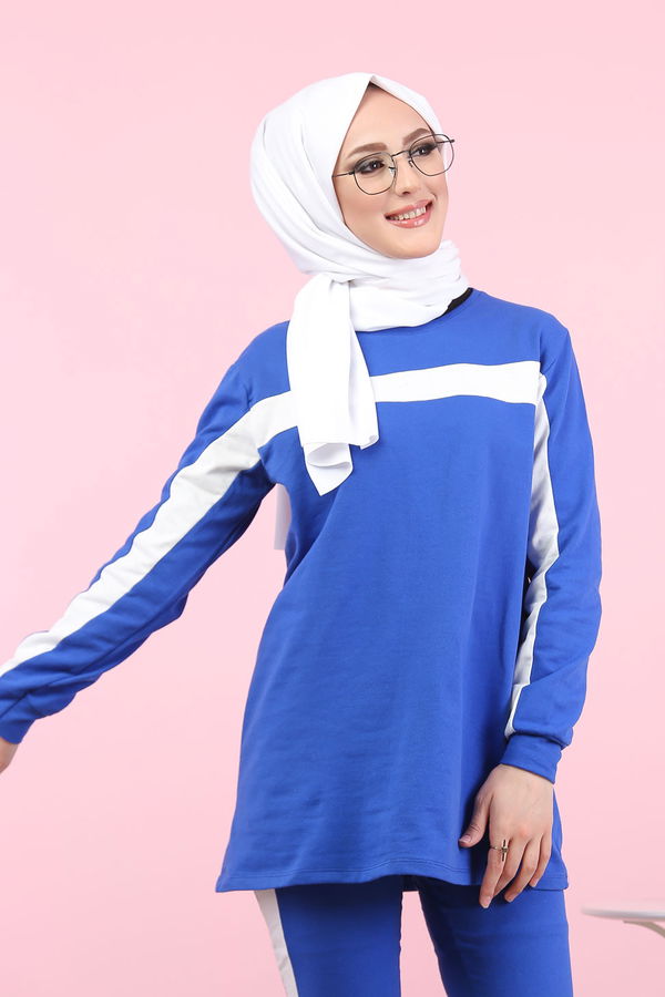8399 TUNİK PANTOLON Mavi - 8399