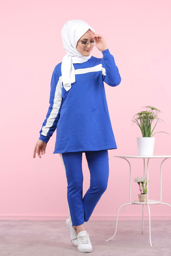 8399 TUNİK PANTOLON Mavi - 8399