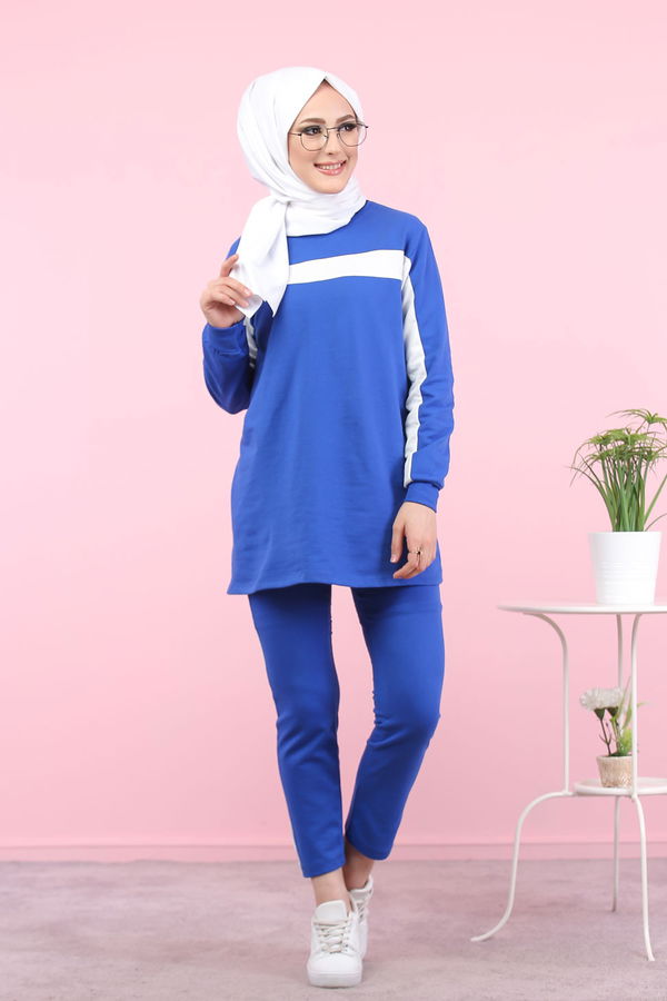 8399 TUNİK PANTOLON Mavi - 8399