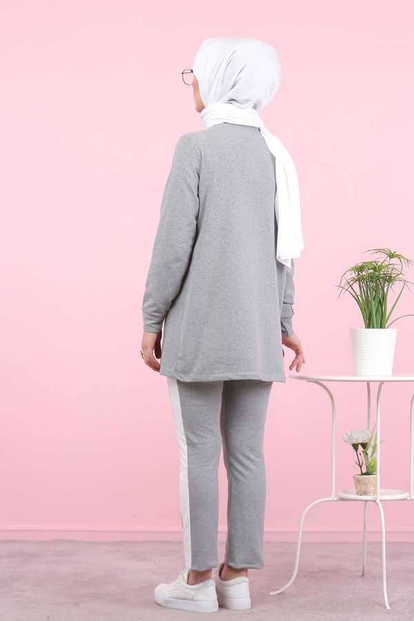 8399 TUNİK PANTOLON Gri - 8399 GRİ