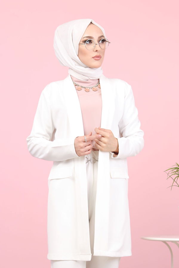 CEKET PANTOLON Beyaz - 8398