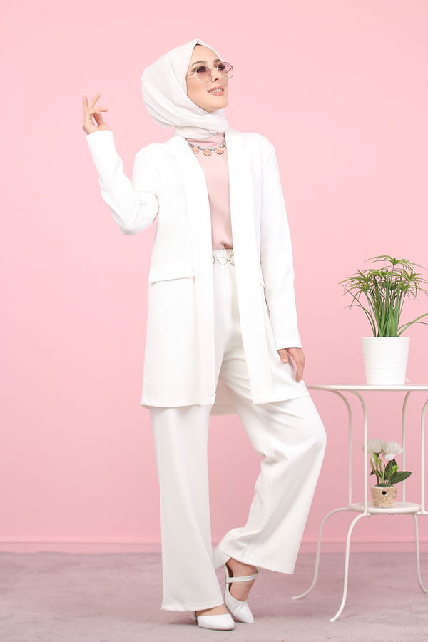 CEKET PANTOLON Beyaz - 8398