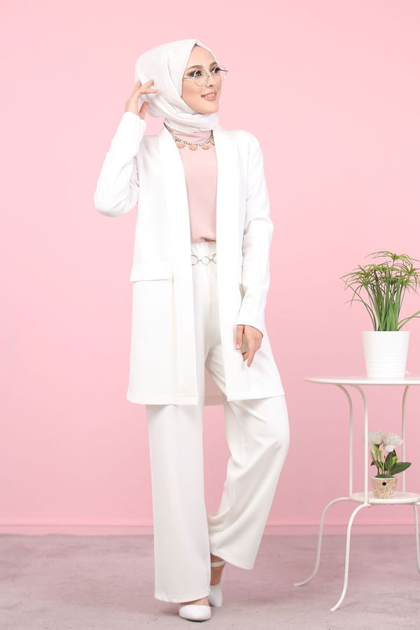 CEKET PANTOLON Beyaz - 8398