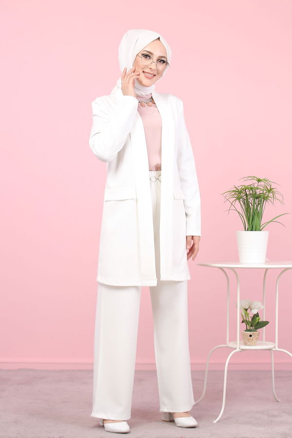 CEKET PANTOLON Beyaz - 8398